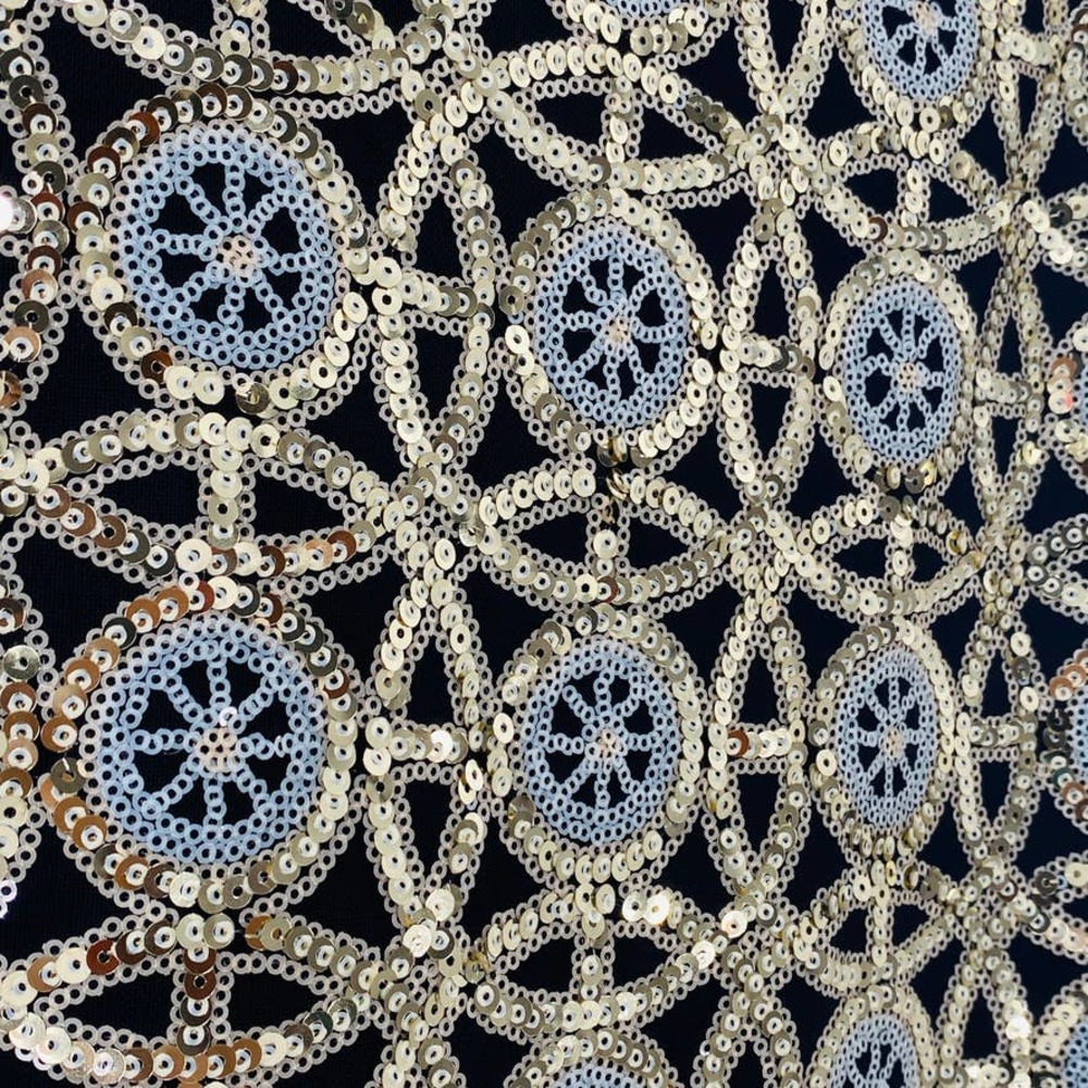 The Limited Exclusive Sequin Shift Dress Lined Black Silver Gold Size 4 Sm NWT - Picture 8 of 15
